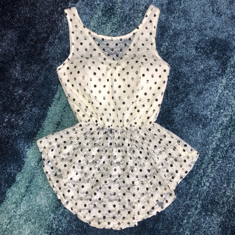 Love Culture Polka Dot Lace Top Size XS